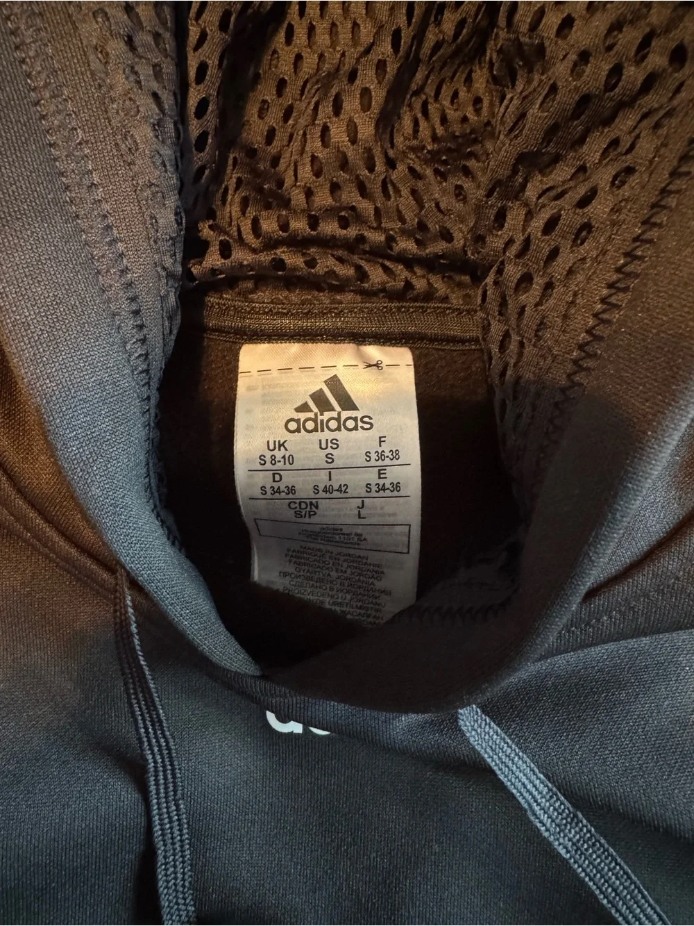 Adidas Black Pullover Hoodie with White Stripe Detail